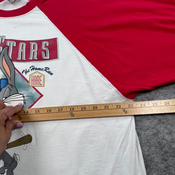 Vintage 90's ACME XL Clothing Bugs Bunny All Stars Baseball Raglan‎ Shirt - Picture 4 of 7